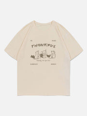 Cartoon Fox Print Tee