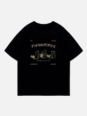 Cartoon Fox Print Tee