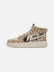 Cashew Flower High Top Platform Sports Shoes