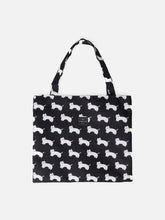 Cat Print Canvas Shoulder Bag