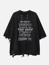 Chain Decoration Distressed Tee