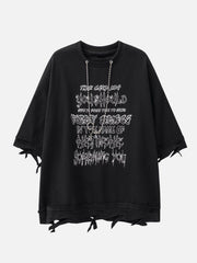 Chain Decoration Distressed Tee
