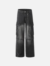 Chain Design Big Pockets Cargo Jeans