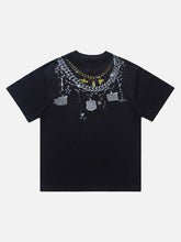Chain Print Crew Neck T-Shirt