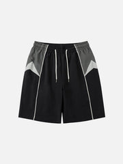 Color Blocking Athleisure Shorts