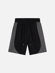 Color Blocking Drawstring Shorts