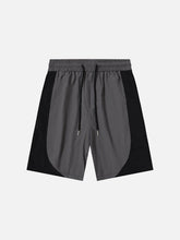 Color Blocking Drawstring Shorts