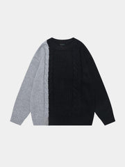 Color Blocking Patchwork Sweater