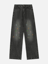 Colorful Star Loose Jeans