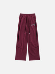 Contrast Color Loose Sweatpants