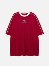 Contrast Paneled Raglan Sleeve Tee