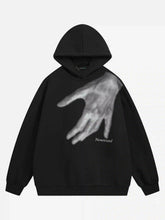 Creative Handshake Print Hoodie