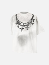 Cross Necklace Graphic T-Shirt