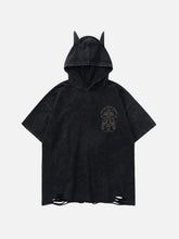 Crossprint Washed Hooded Tee