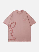 Cutted Rabbit Embroidery Tee