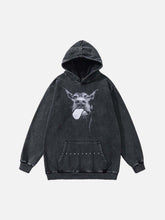 Dark Series Doberman Print Hip-Hop Old Hoodie