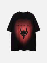 Dark Style Dragon Print Tee