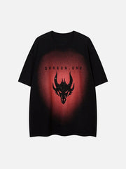 Dark Style Dragon Print Tee