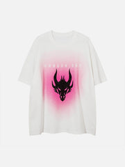 Dark Style Dragon Print Tee