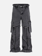 Deconstruct Fringe Big Pocket Jeans