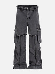 Deconstruct Fringe Big Pocket Jeans
