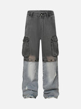 Deconstructed Detachable Split Cargo Jeans