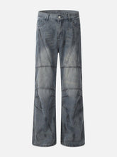 Deconstructive Design Washed Jeans
