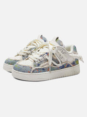 Destruction Series Tassel Contrast Color Sneakers