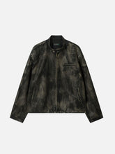 Dirt Color Faux Leather Jacket