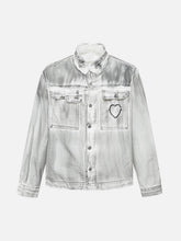 Distressed Denim Embroidery Jacket