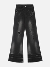 Distressed Fringe Washed Jeans