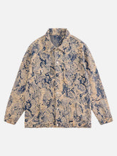 Distressed Jacquard Denim Jacket