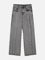 Distressed Patchwork Jeans