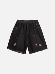 Distressed Washed Jorts