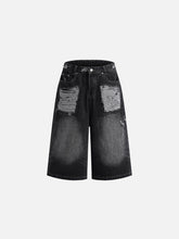 Distressed Washed Longlie Jorts
