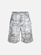 Drawstring Camouflage Cargo Shorts