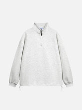 Drawstring Hem Stand Collar Sweatshirt