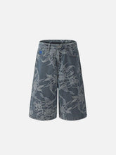 Embroidery Flower Longline Jorts