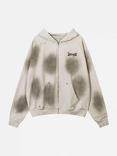 Embroidery Spots Zip-Up Hoodie