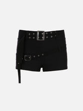 Eyelet Solid Color Shorts