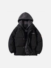 Fake Two-Piece Hooded Winter Coat