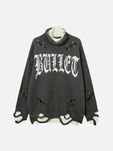 Fake Two-Piece Pin Design Sweater