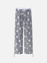 Fake Two-Piece Print Plaid Sweatpants