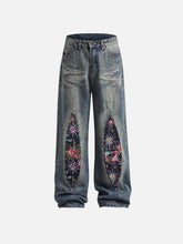 Firework Beadwork Loose Jeans