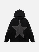 Five-Pointed Zipper Hoodie
