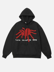Flocked Spider Hoodie