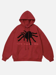 Flocked Spider Hoodie