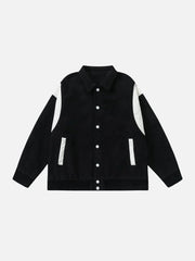 Flocking Letters Tweed Varsity Jacket