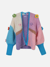 Flowers Embroidery Oversized Sleeves Cardigan