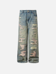 Fringe Distressed Jeans